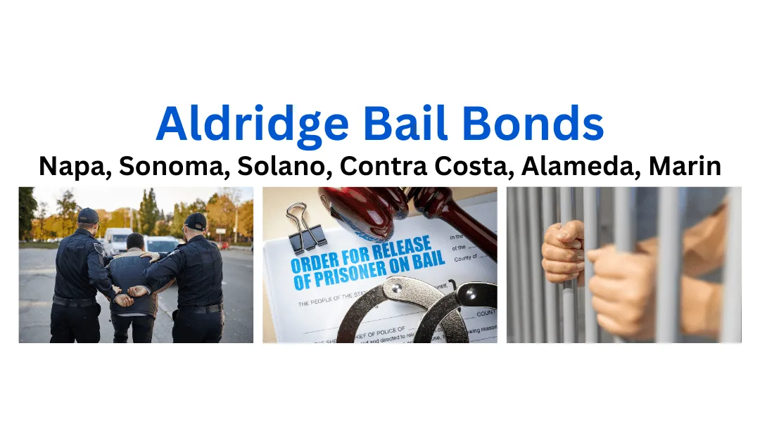 Aldridge Bail Bonds in Napa County, Sonoma County, Solono County, Contra Costa County, Alameda County, and Marin County